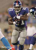 Tiki Barber's absence makes the Giants a lot worse.