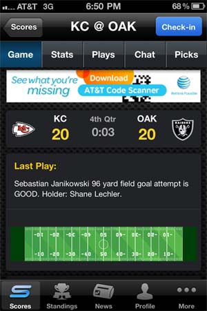 Sebastian Janikowski field goal