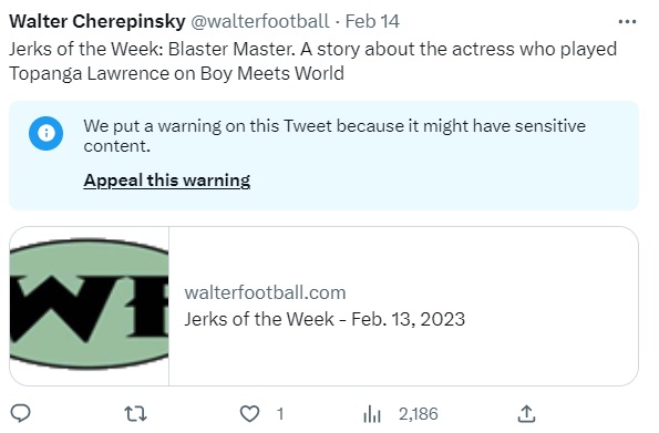 Jerks of the Week – Feb. 20, 2023 – WalterFootball