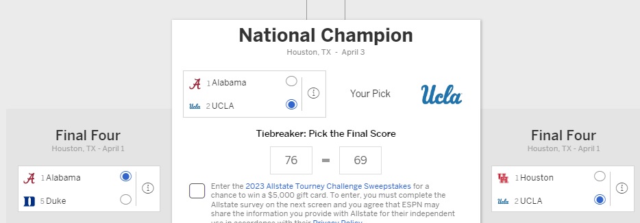 NCAA Tournament Picks 2023 – WalterFootball