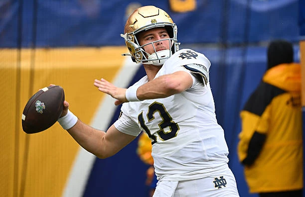 2028 NFL Mock Draft - Featured Image - CJ Carr - QB - Notre Dame